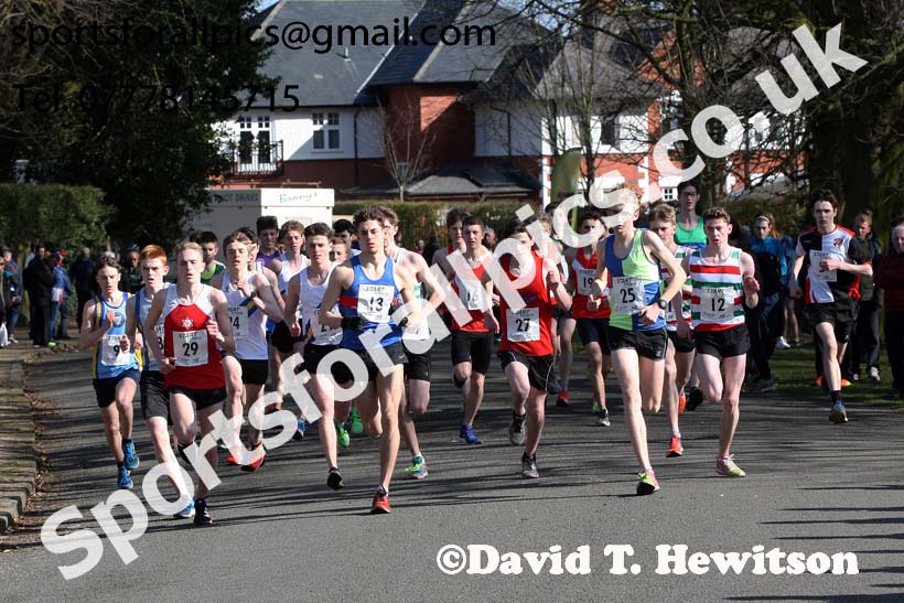 Mens under-17s Northern Athletics 5k Champs., Birkenhead Park. Photo: David T. Hewitson/Sports for All Pics